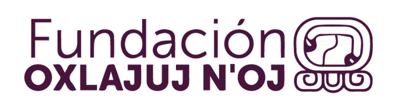 Logo de la fundación en simbolo y letras Oxlajuj Noj